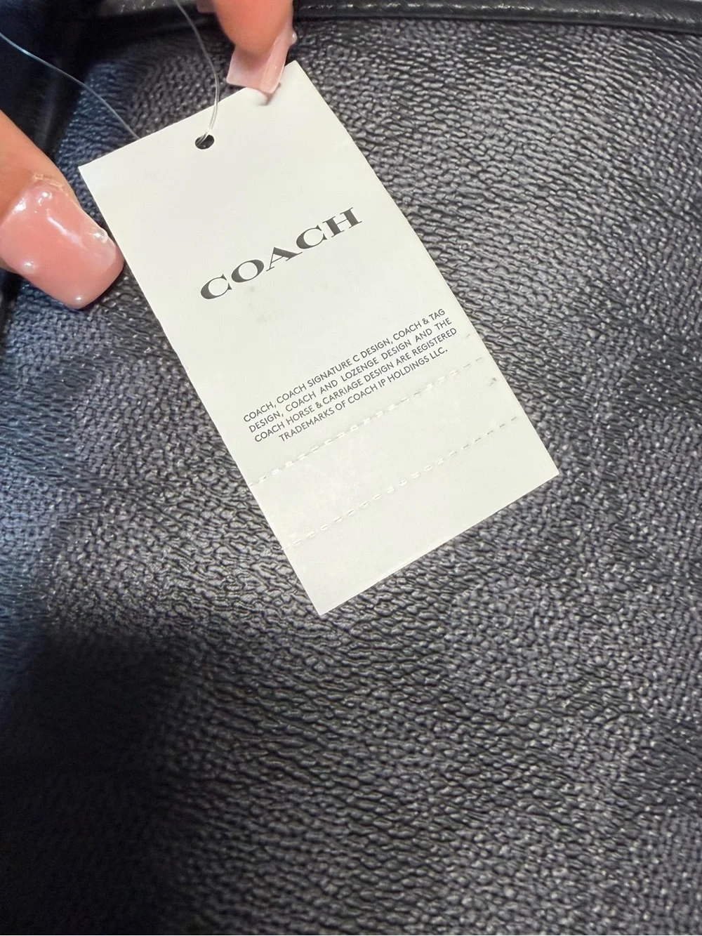 Coach Men's Women’s Unisex Slim Charcoal/Black Signature Briefcase Tote